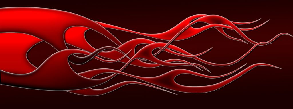 Dual Monitor Red Weave Flames By Jbensch 