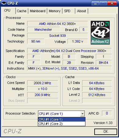 Nouveau CPU-Z
