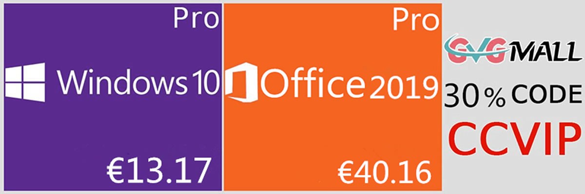 Microsoft Windows 10 à 13 euros, Office 2019 à 40 euros, le mercredi c'est permis