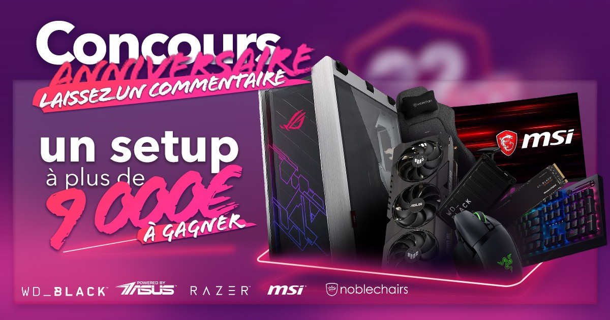 Concours : Un PC à gagner pour les 22 ans de Materiel.net