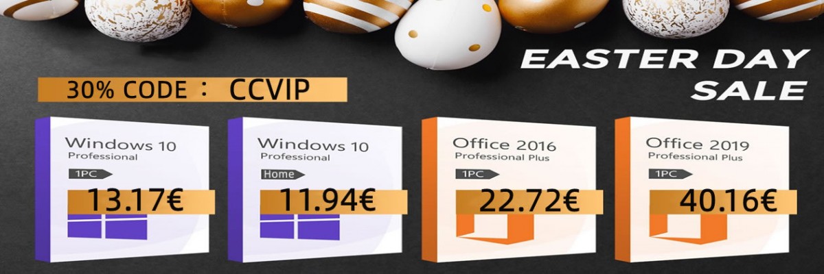 13 euros pour Windows 10 Pro, 22 euros pour Office 2016, les offres de pâques