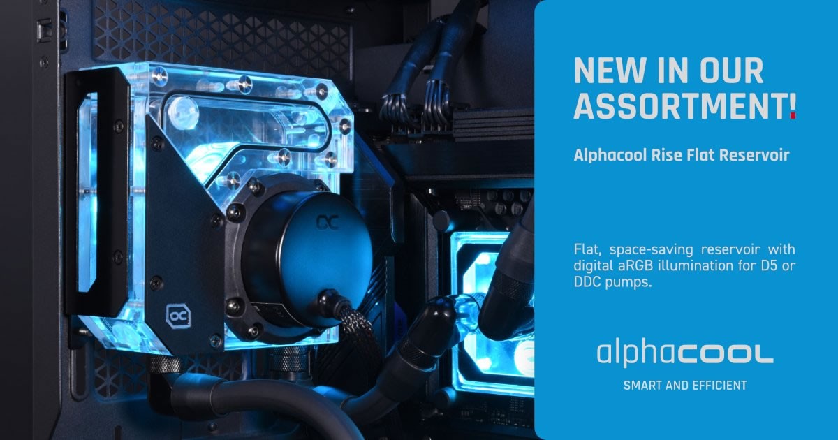 Alphacool RiseFlat, du réservoir en 120 mm avec prise en charge D5 ou DDC