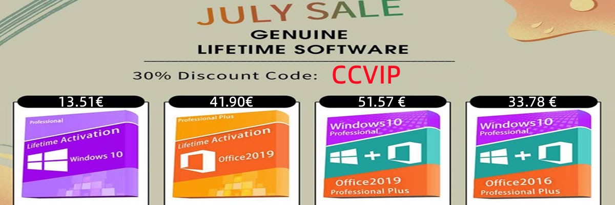 13 euros pour Windows 10 Pro et 23 euros pour Office 2016, les dernières offres de juillet