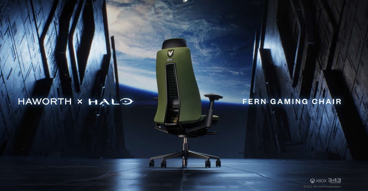 Bientôt un siège Haworth Fern aux couleurs de la franchise Halo