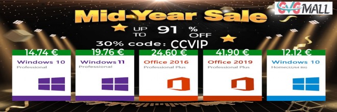 - 91 % de réduction, Windows 10 Pro à 14 euros, Office à 24 euros