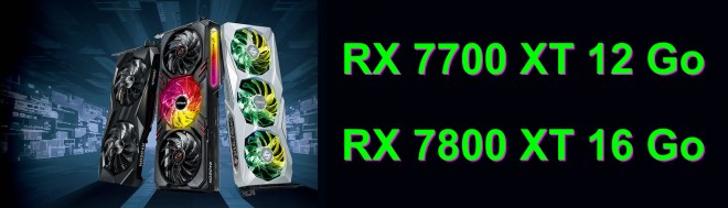 AMD radeon RX7700XT RX7800XT configuration mmoire