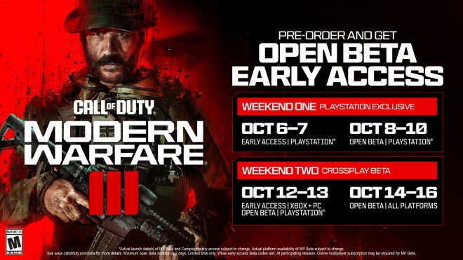 Une date pour la bêta du jeu Call of Duty: Modern Warfare III