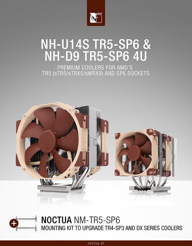 Noctua annonce des nouveaux ventirads pour les CPU AMD Threadripper et EPYC