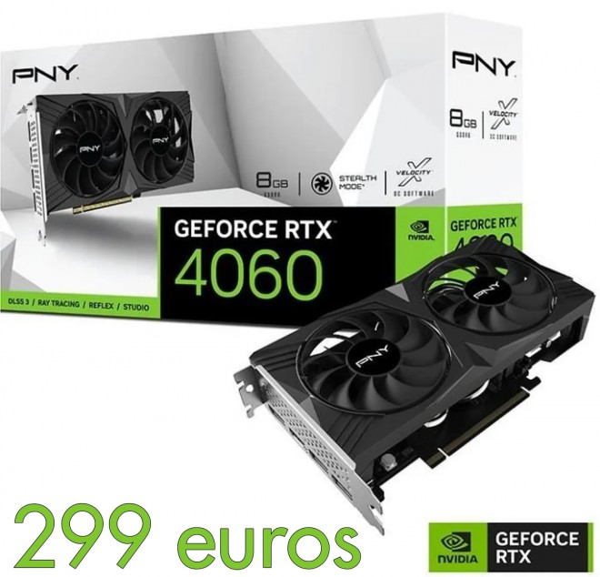 La carte graphique GeForce RTX 4060 8 Go tombe à 299.99 euros