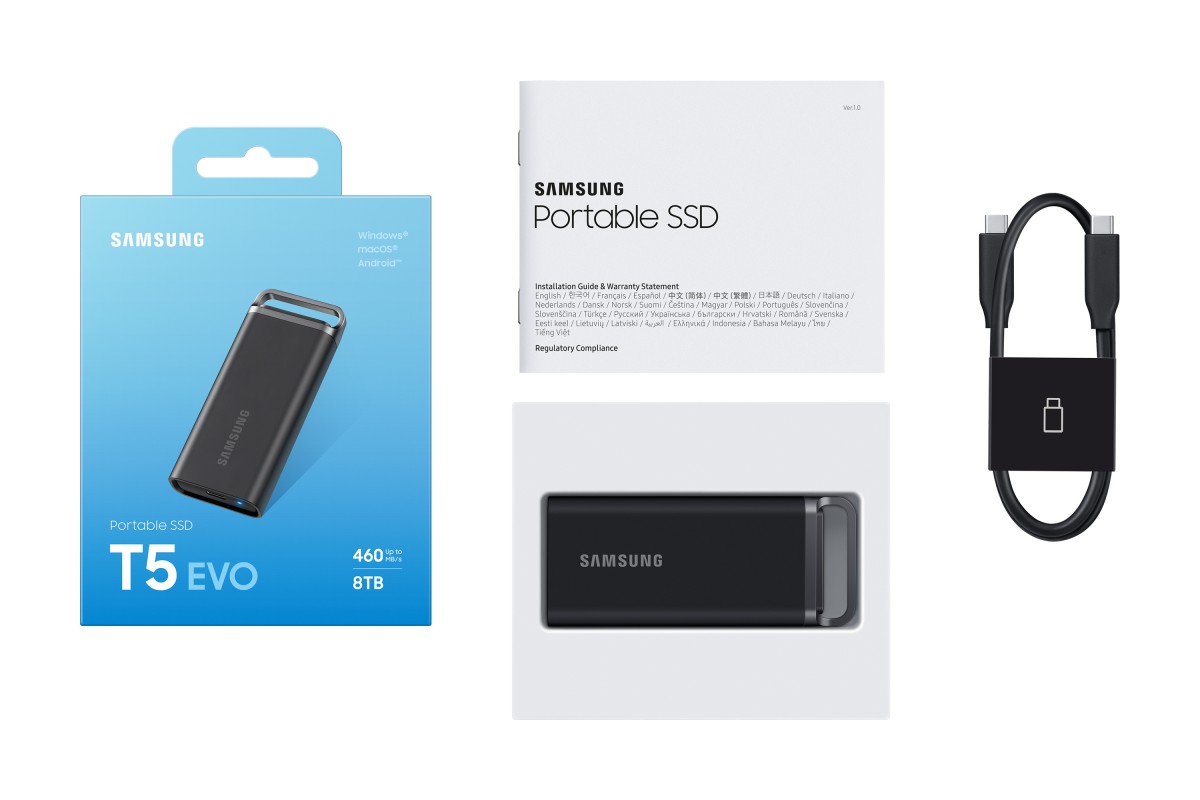 Samsung annonce son SSD portable T5 EVO, avec une capacité qui