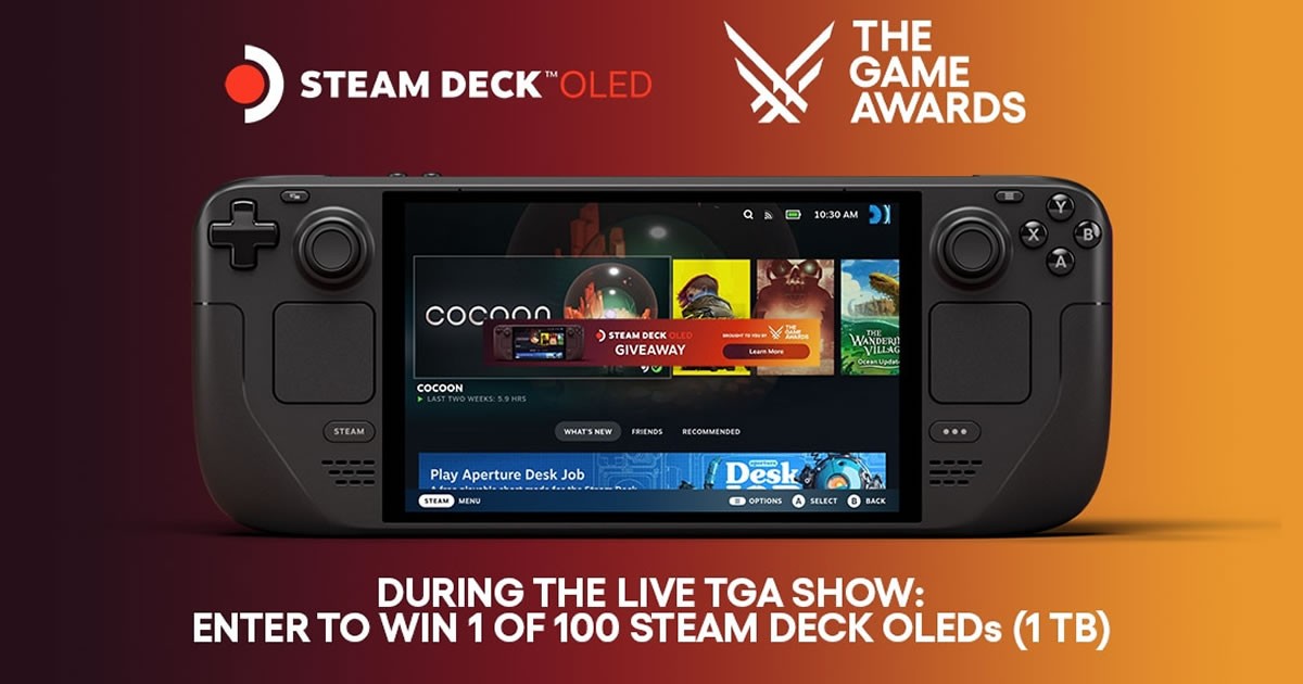 The Game Awards 2023, pas moins de cent Steam Deck OLED à gagner pendant le show