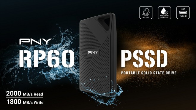 PNY dévoile le RP60, un SSD externe USB 3.2 Gen 2.2 à 2000 Mo/sec