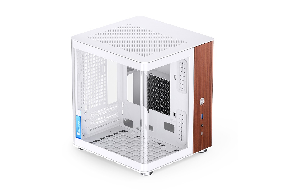 JONSBO TK-0, du bois et du verre trempé incurvé en Mini-ITX