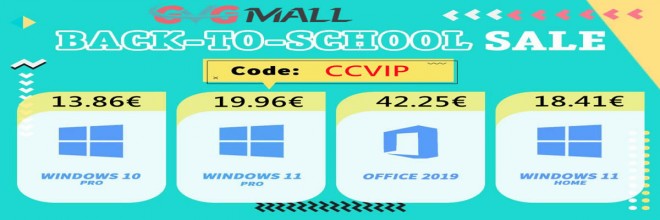 Pour la rentrée, Windows 10 à seulement 13 euros et Windows 11 à seulement 19 euros à vie !!!