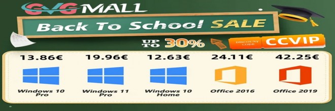 On prépare la rentrée scolaire, Windows 10 à seulement 13 euros et Windows 11 à seulement 19 euros à vie !