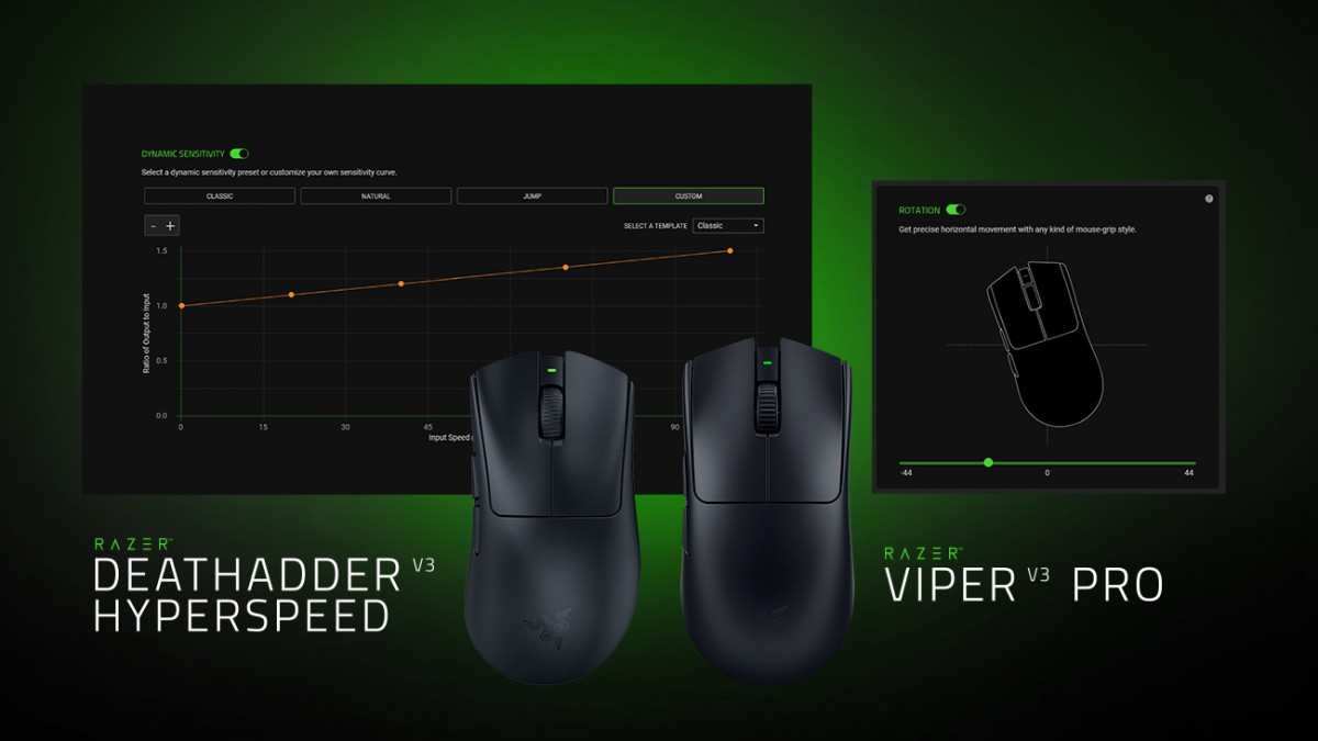 Razer fait tourner ses souris comme des serviettes et revoit les courbes de sensibilité