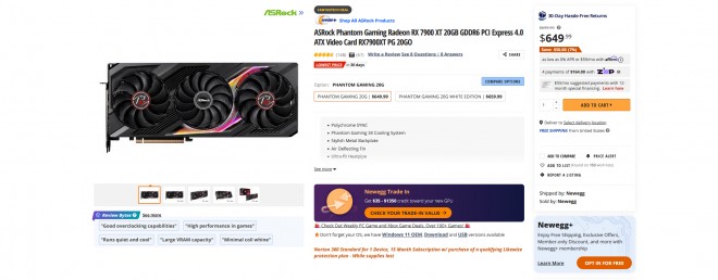 La Radeon RX 7900 XT d'AMD tombe à 649.99 $ aux USA