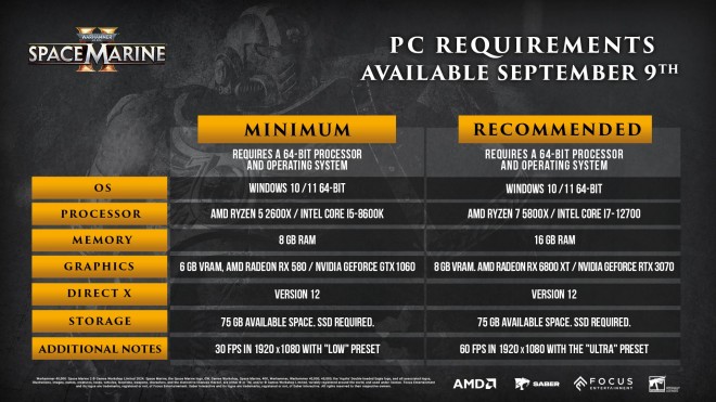 Quel PC pour dégainer un joli Bolter dans Warhammer 40K: Space Marine 2