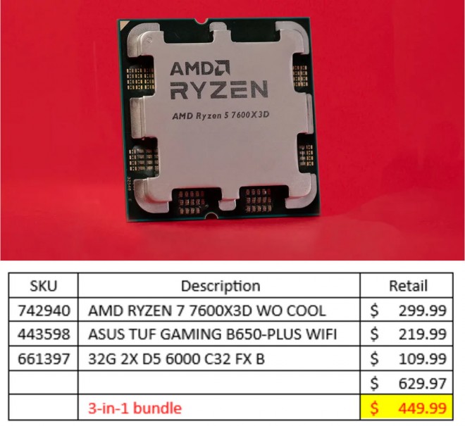 7600X3D AMD ryzen