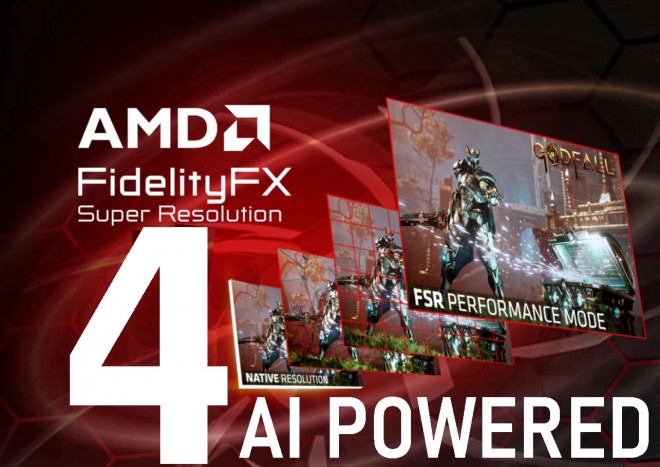 AMD confirme que la FidelityFX Super Resolution 4.0 sera alimentée par l'IA, avec un accent sur l'efficacité.