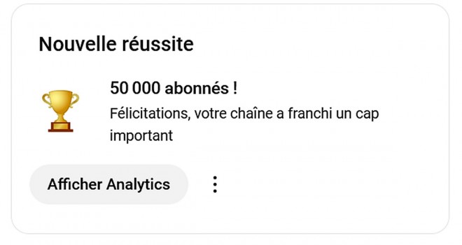 On a quand même le droit à une petite coupe pour nos 50 000 abonnés sur Youtube