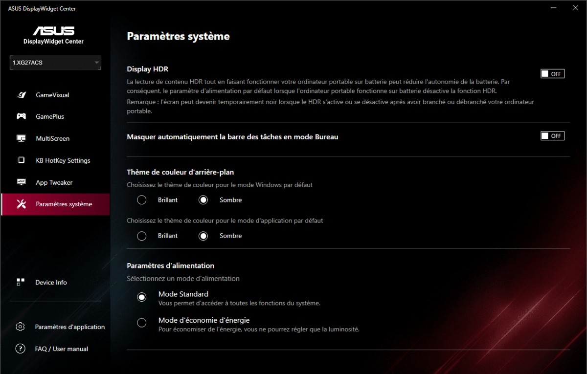 Image 68824, galerie ASUS ROG XG27ACS : IPS, 180 Hz et ELMB-Sync, votre cran mrite d'tre aussi rapide que vos rflexes !