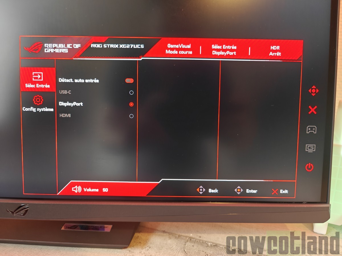 Image 69112, galerie ASUS ROG XG27UCS : l'UHD 160 Hz au tarif attractif !