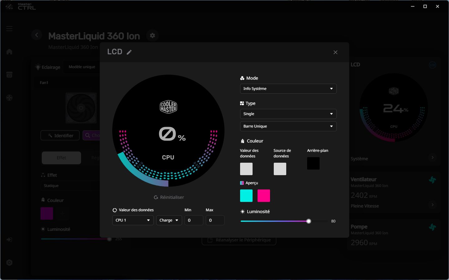 Image 69653, galerie Cooler Master MasterLiquid 360 Ion, un cran et de nombreuses possibilits logicielles