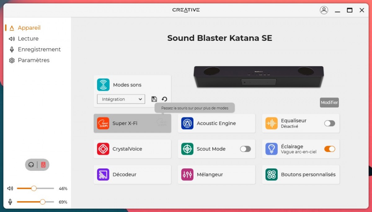 Image 59494, galerie Test Creative Sound Blaster Katana SE: barre de son haut de gamme pour PC?