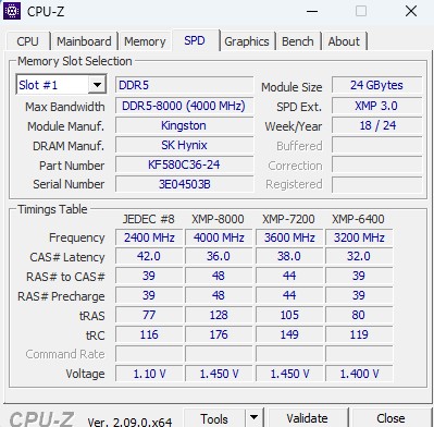 Image 68853, galerie Test mmoire Kingston Fury Renegade DDR5 RGB Limited Edition 2 x 24 Go 8000 MT/s c36