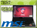 Test portable Gamer MSI GE40