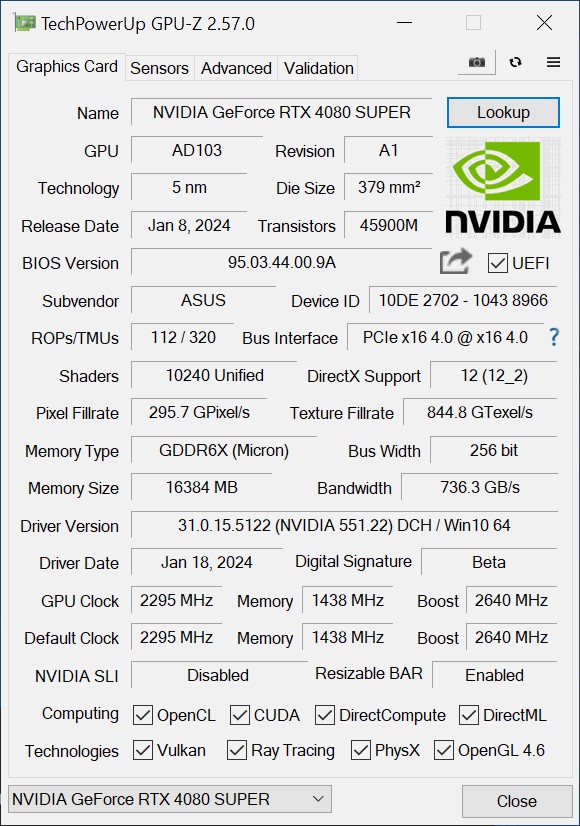 Image 64879, galerie Test ASUS ROG Strix GeForce RTX 4080 SUPER OC : la dmesure en encore plus SUPER !