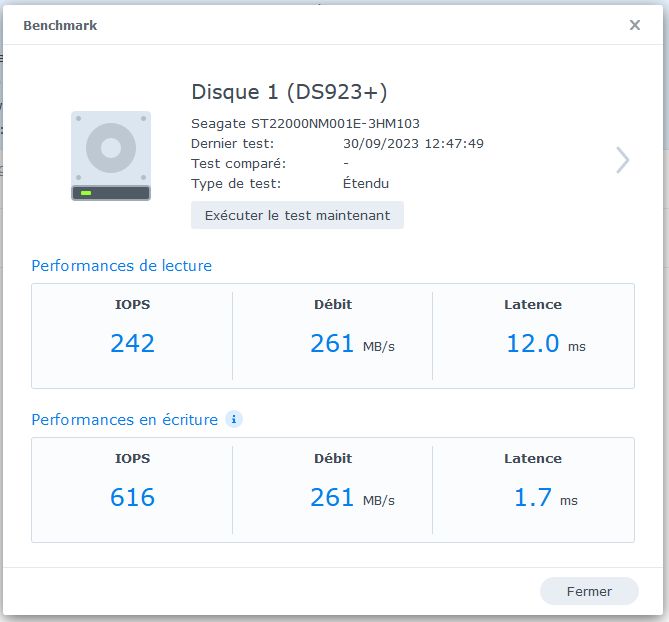 Test du disque dur NAS Seagate IronWolf 10 To