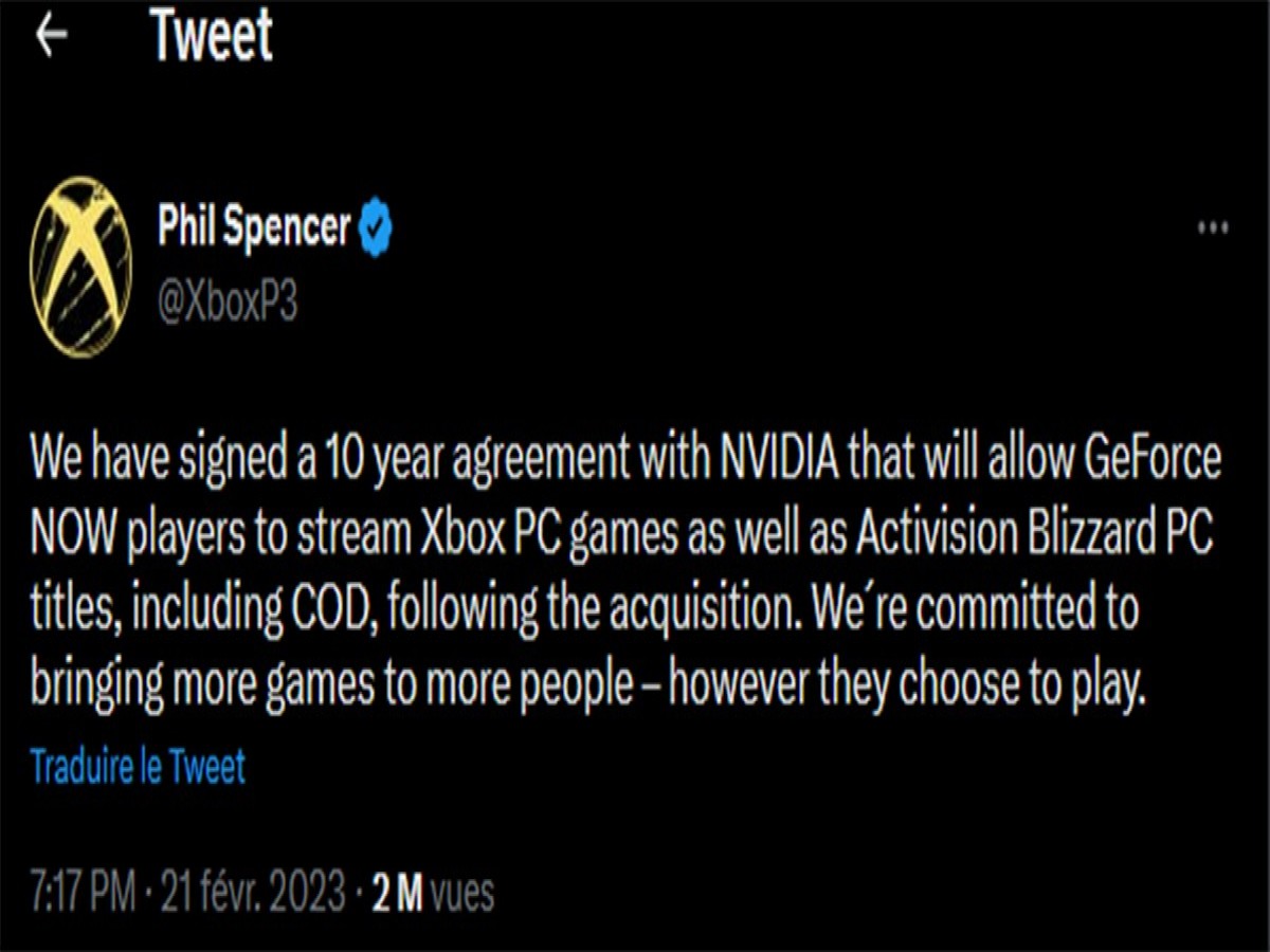 Microsoft et NVIDIA annoncent un accord sur le long terme concernant le  Geforce NOW